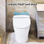 Toilette à double chasse Upmarket - siège chauffant, capteur de pied, nuit, commande à bouton, chasse d'eau de qualité supérieure haute performance