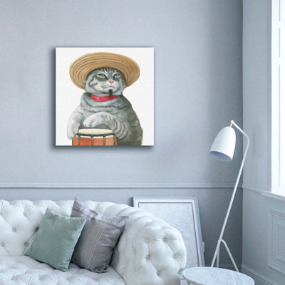 'Cattitude 2' by Myles Sullivan Canvas Wall Art