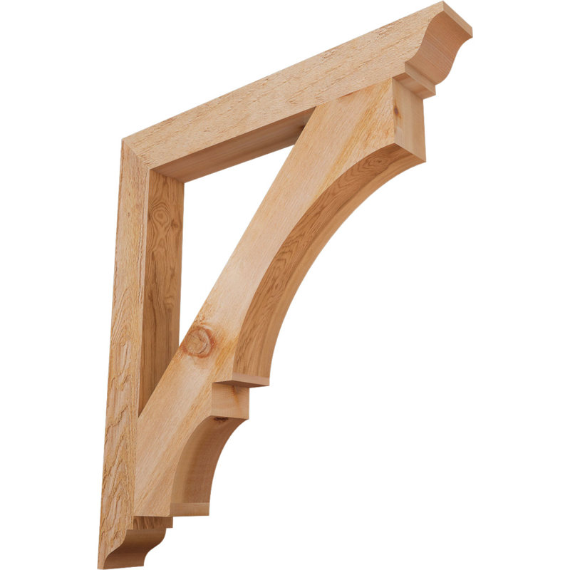 Support de sciage grossier traditionnel de l 4 po x P 32 po x H 36 po, cèdre rouge de l'Ouest, Cèdre rouge de l'Ouest brut