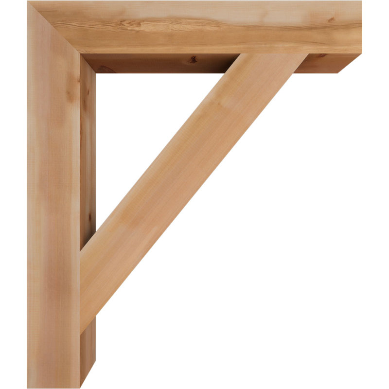 Support de bloc traditionnel, Cèdre rouge de l'Ouest (lisse), H 44 po x l 5,5 po x P 38 po