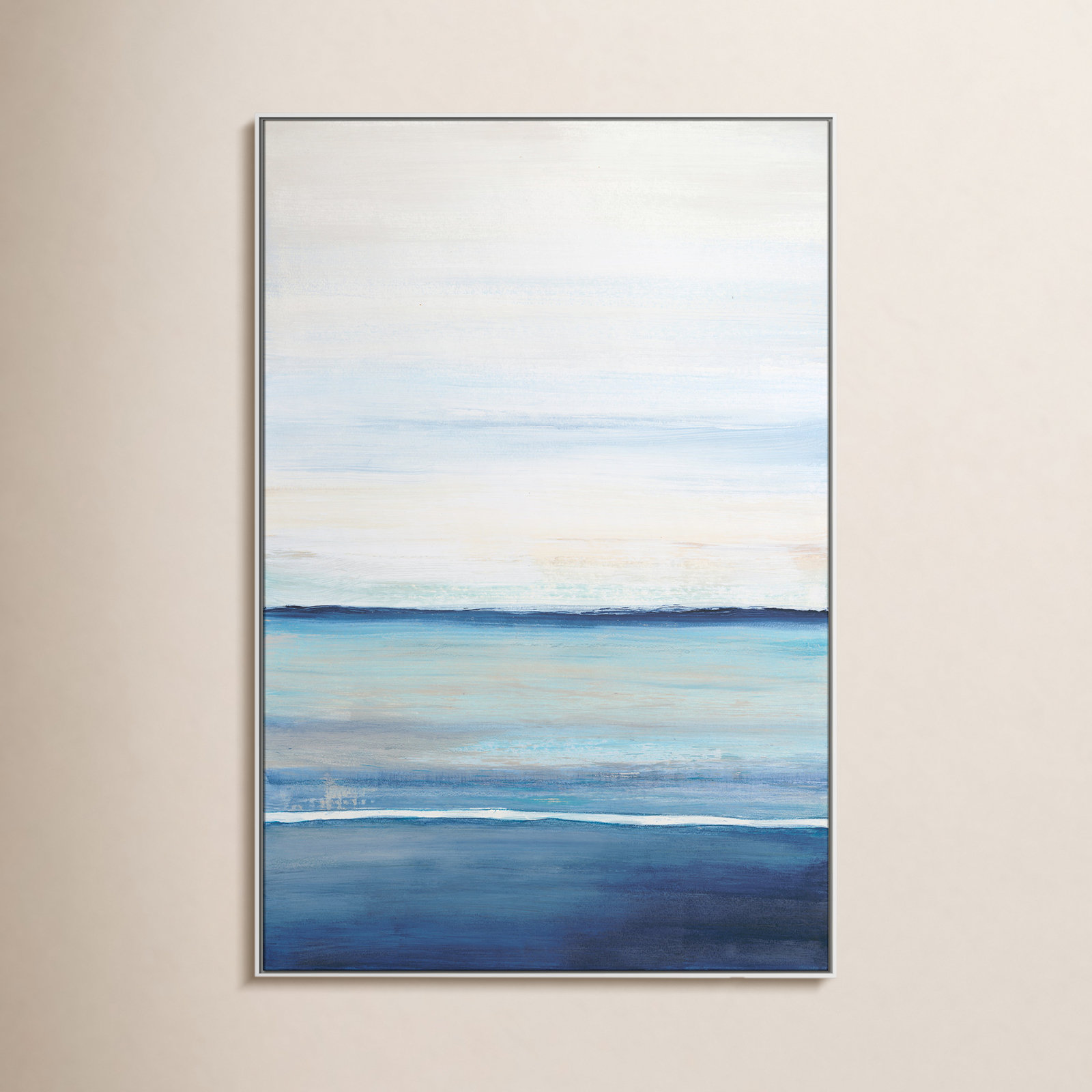 Emmit "Distant Whispers" Print by Filippo Ioco, White Framed Canvas, 61.5" H x 41.5" W x 2" D