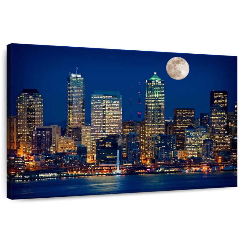 Kavia Seattle Nightscape, H 30 po x l 45 po