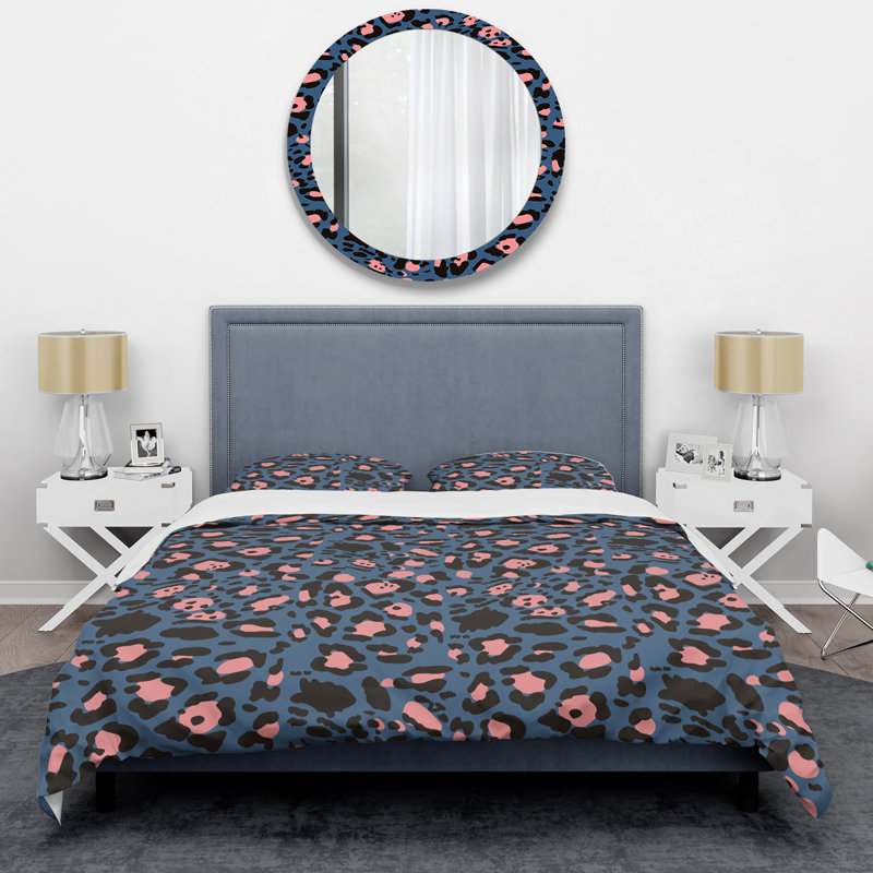 Motif léopard tendance - ensemble de housse de couette animaux - microfibre de polyester