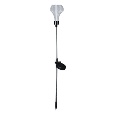 Silver Solar Powered Integrated LED Pathway Light