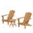 Grade A Teak Adirondack Chair Outdoor Patio Set of 3 (2 Chairs + 1 Side Table)