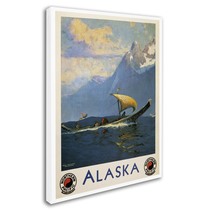 « rétro alaska », art mural sur toile tendue, H 32 po x l 24 po