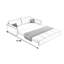 Canapé-lit causeuse 100% polyester beige-130068679