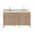 Lala 60" Double Bathroom Vanity with Grain White Engineered Stone Countertop without Mirror-658382847