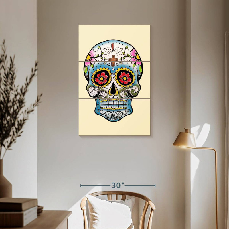 Crâne blanc Lelend Creative, H 57 po x l 36 po