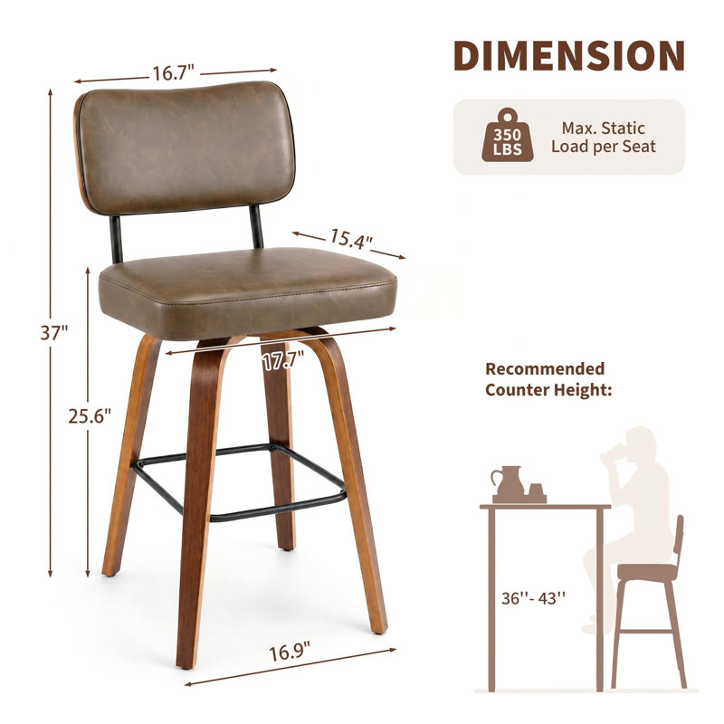 Ensemble de 3 tabourets de bar Modern