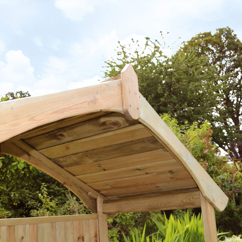 O'Donohue 207cm W x 55cm D Solid Wood Arbour with Bench in Natural