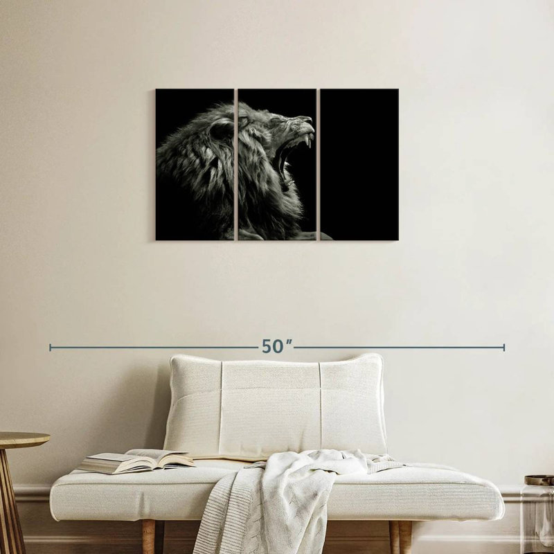 Brampt Roaring Lion Head, 20" H x 33" W