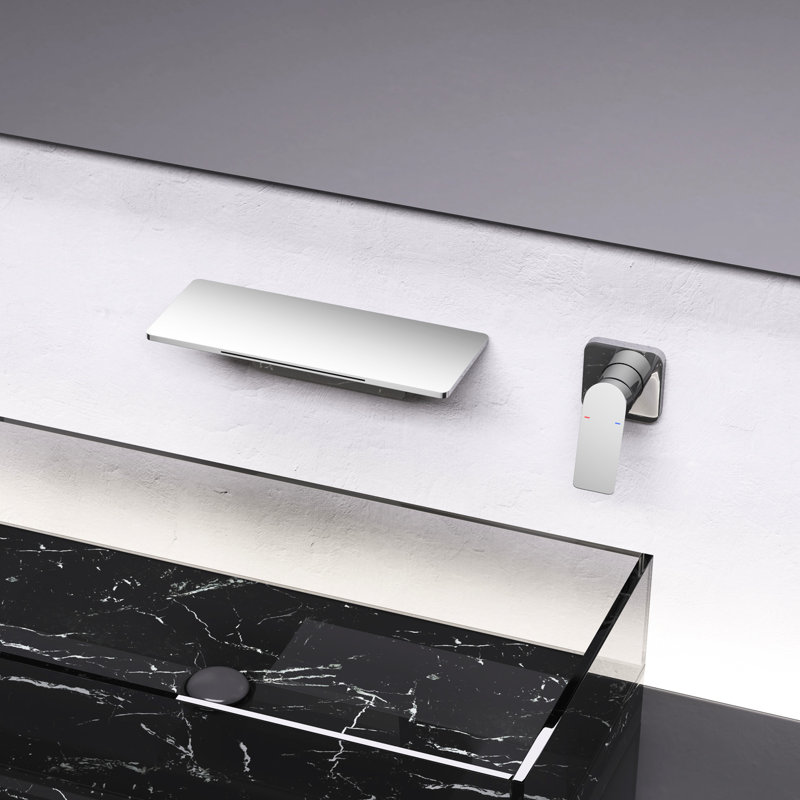 Waterfall Bathroom Sink Tap, Single Function Mode, , Brass, 11.93In Depth, 4.84In Width, 16.25In Height, 11.97Lb Weight Faucet For - , Single, Quality