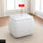 Chic White Leather Stool – Scratch-resistant, Pet-friendly & Stylish