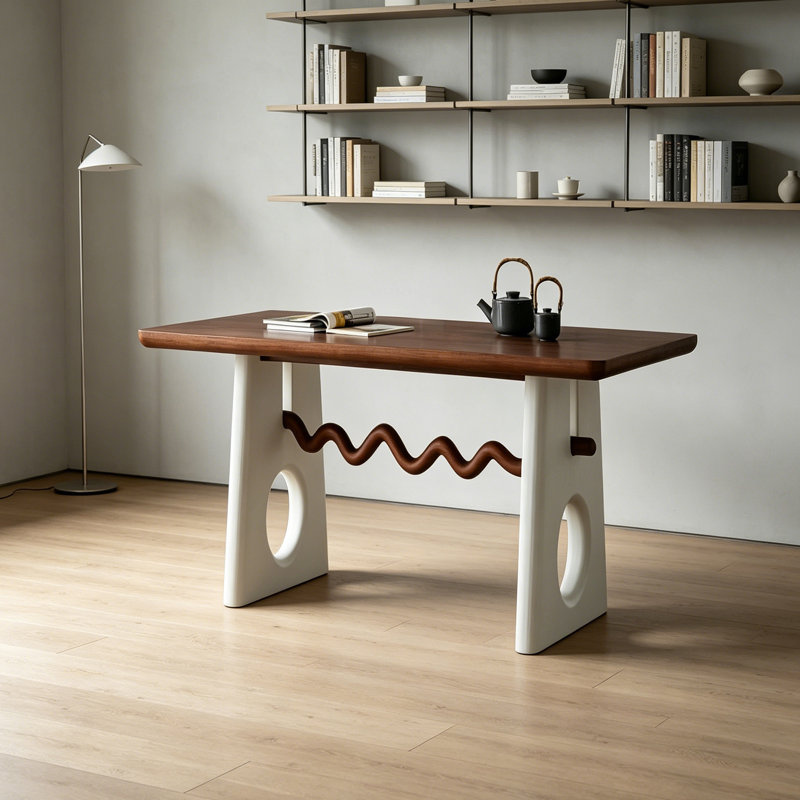 Bureau rectangulaire multifonctionnel de forme unique, H 29,52 po x l 51,18 po x P 27,55 po
