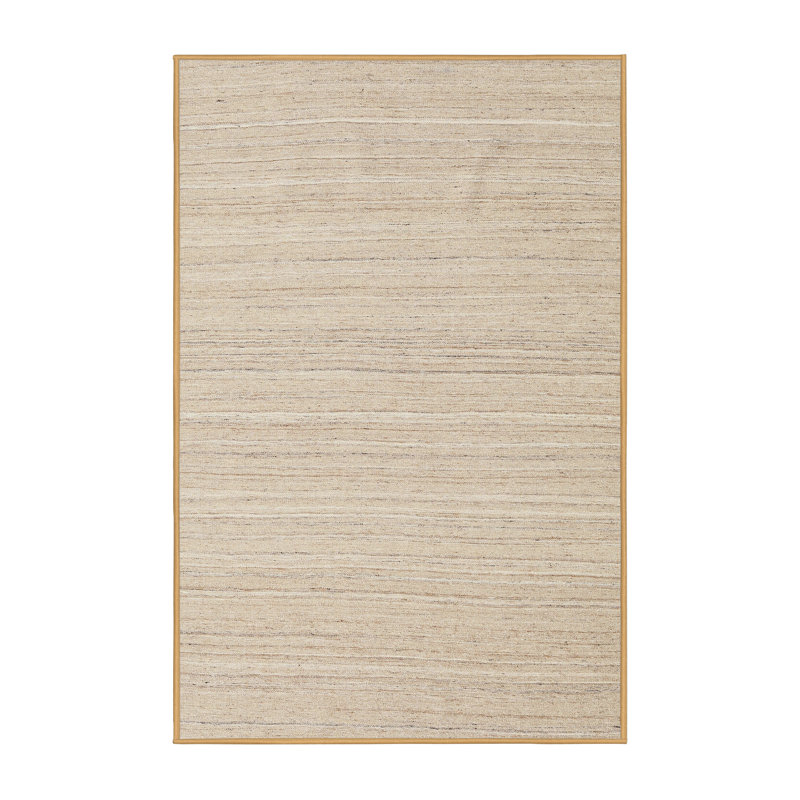Surface beige contemporaine tapis, Rectangle 5 pi x 7 pi