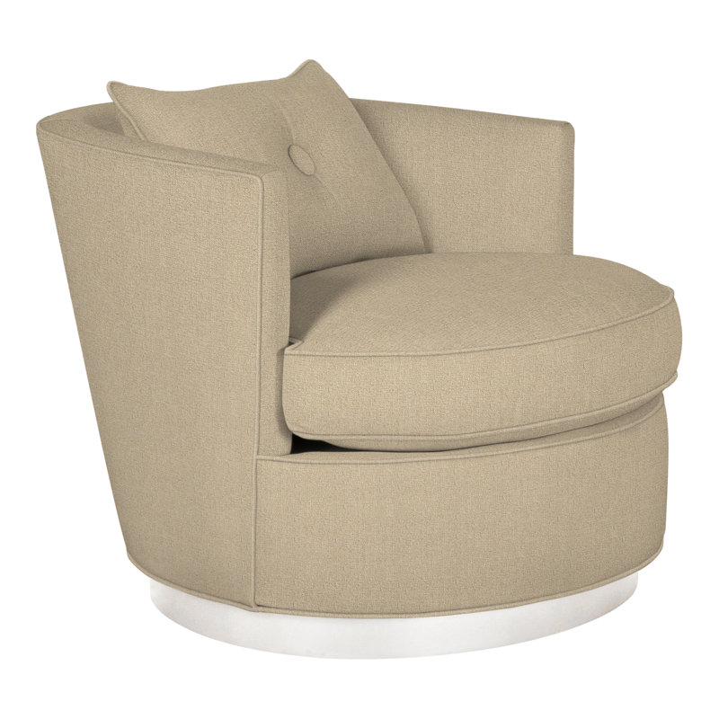 Michael Weiss 34" Bernadette Swivel Chair, Casa Blanca, Nomad Sand