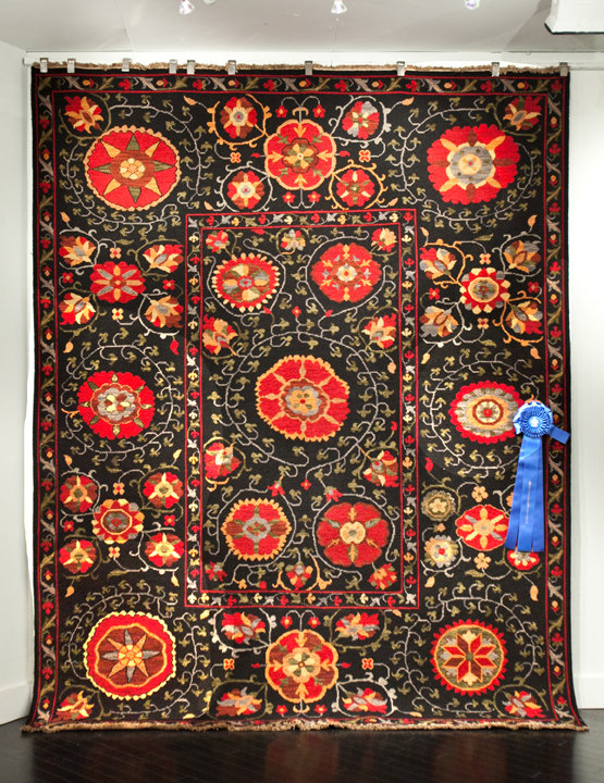 SUZANI 7 BLACK, Rectangle 6' x 9'