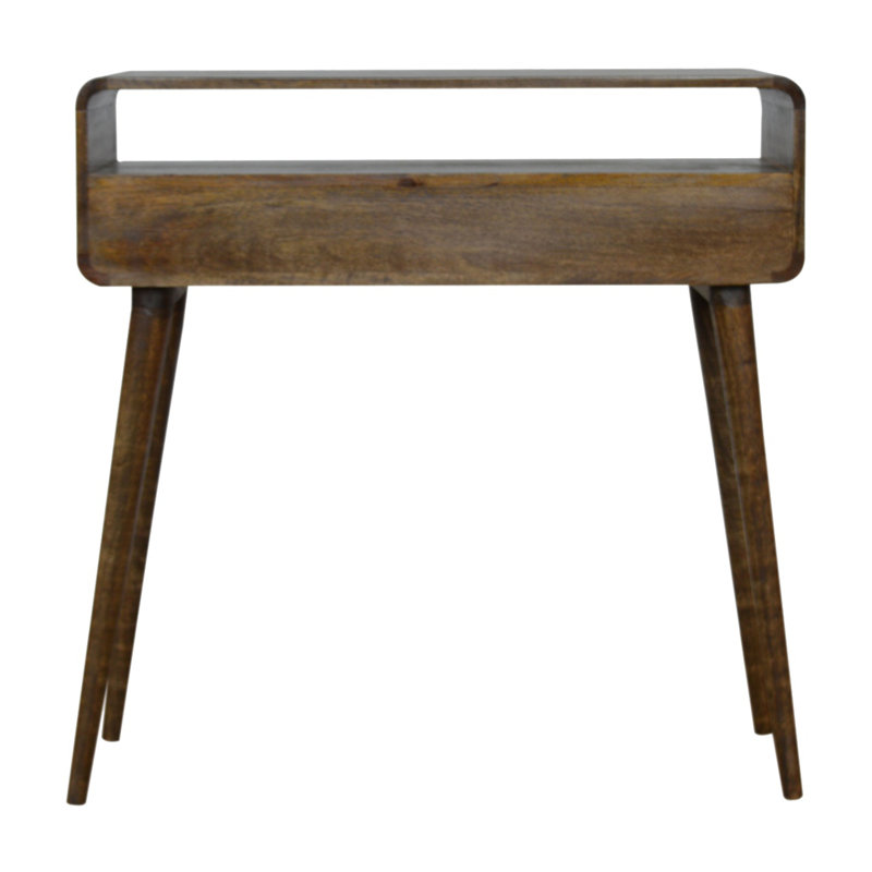 Addison 92cm Solid Wood Console Table, Grey/Brown