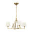 Lustre 4 lumières avec abat-jour en lin blanc Mattia-104561645-103528007