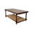 Elegant Brown 24x42x18 Inch Coffee Table with Open Rattan Shelf Storage-1234495399