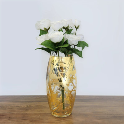 AMARYLLIS Marble Gilded Glass Bullet Vase