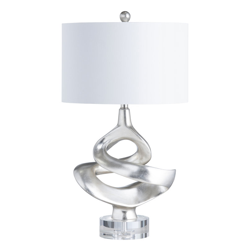 Lampe de table 30,25 "en résine avec abat-jour blanc