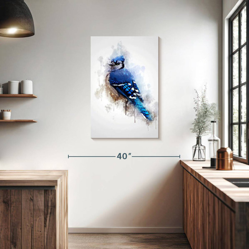 Brampt Blue Jay Bird, 36" H x 24" W