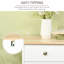 Buffet avec comptoir en bois massif, armoire de rangement de cuisine moderne, armoire à café avec 3 tiroirs, portes et tablette réglable, blanc