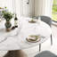 4-8 Person Dining Table Set With Gray Upholstered Chairs-1253013121-1253013124-1253013126