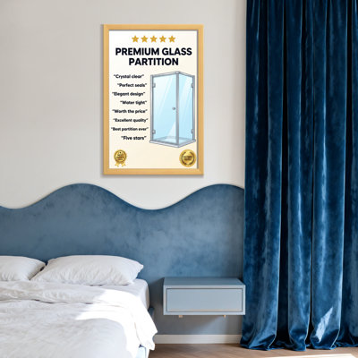 Bath & Laundry Premium Glass Partition With Crystal Clear Panels And Elegant Design