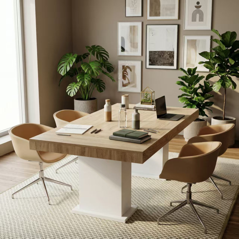 Table de conférence en bois 78,7 po