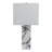 24X12" Alabaster Pieces Table Lamp, White