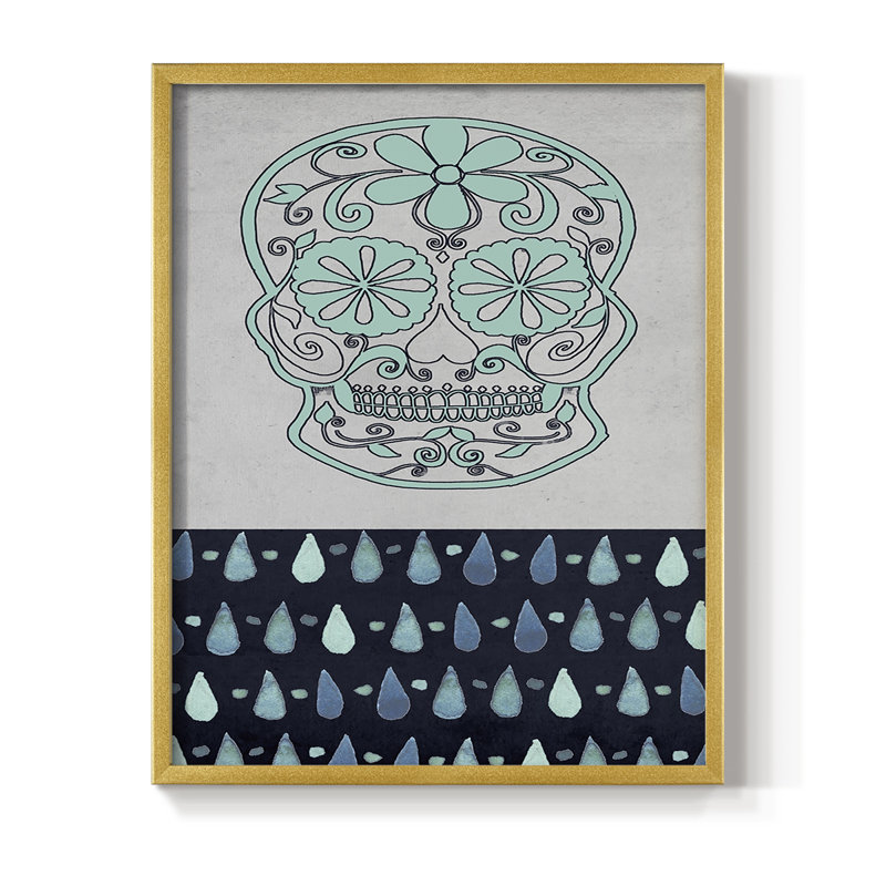 Collection Day of the Dead, reproduction encadrée B - bois massif, Or, H 10 po x l 8 po