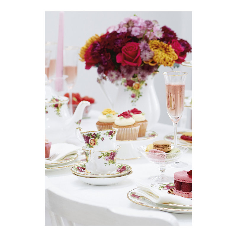 Couvert individuel en porcelaine tendre 3 pièces Royal Albert Old Country Roses