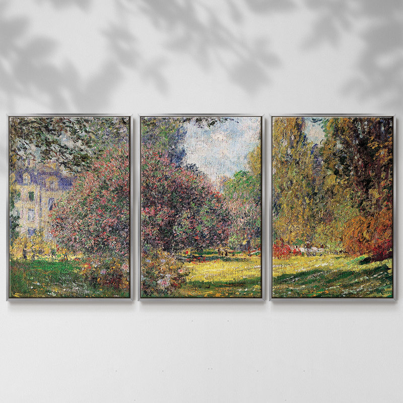 The Park By Monet 3 pièces, H 36 po x l 75 po x P 2 po, Argent