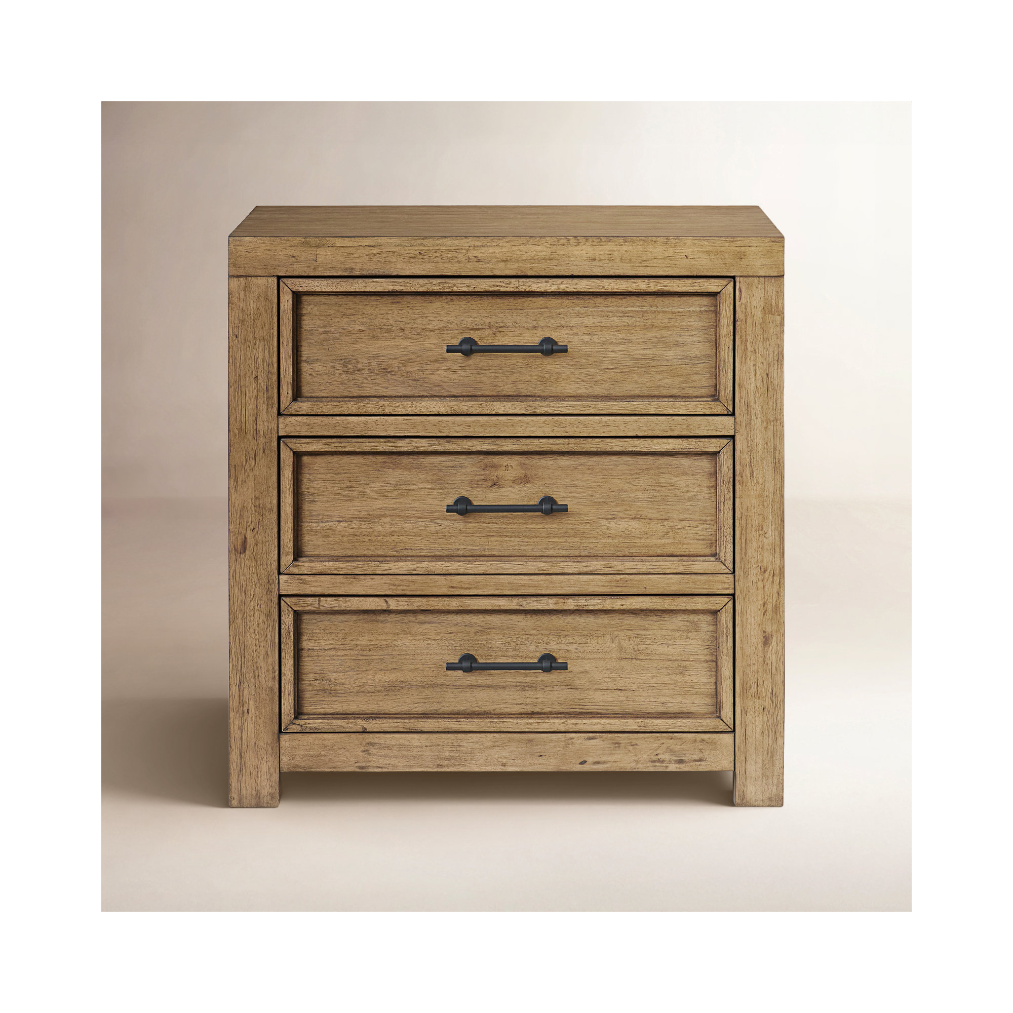 Oakland 3 - Drawer Nightstand, Toasted Almond