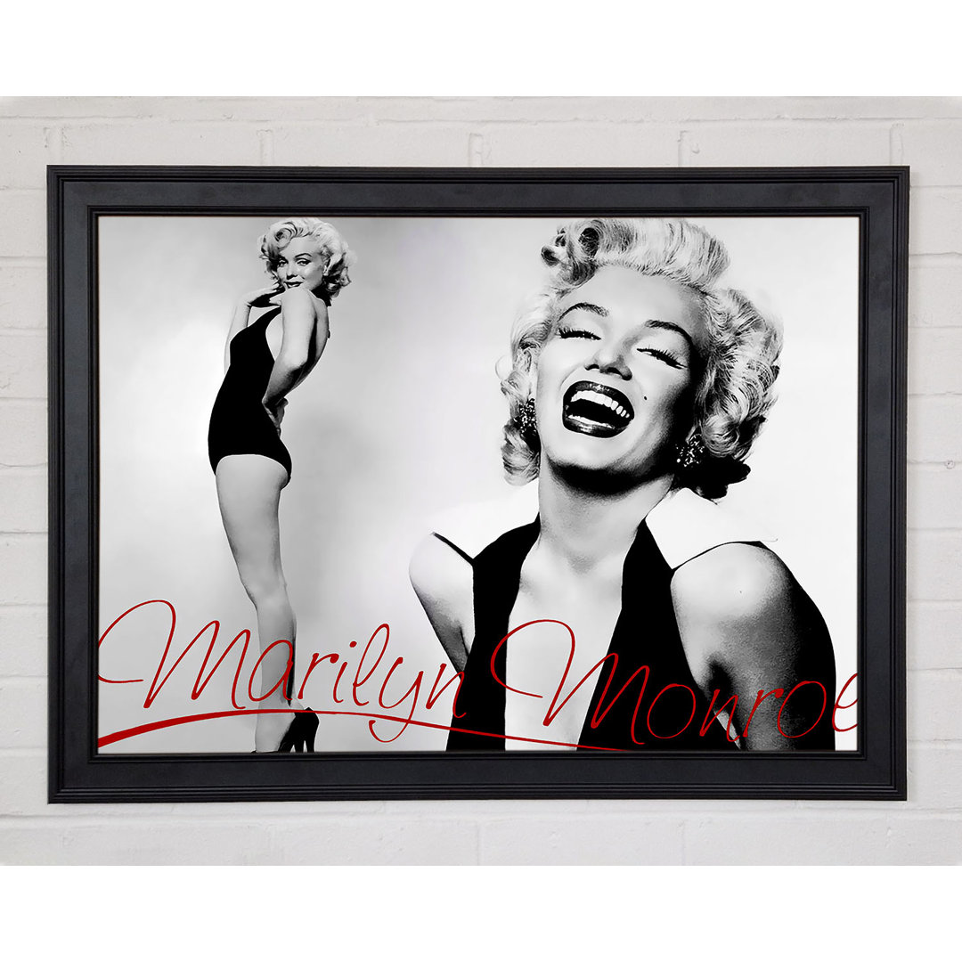 Marilyn Monroe B N W Rot - Druck