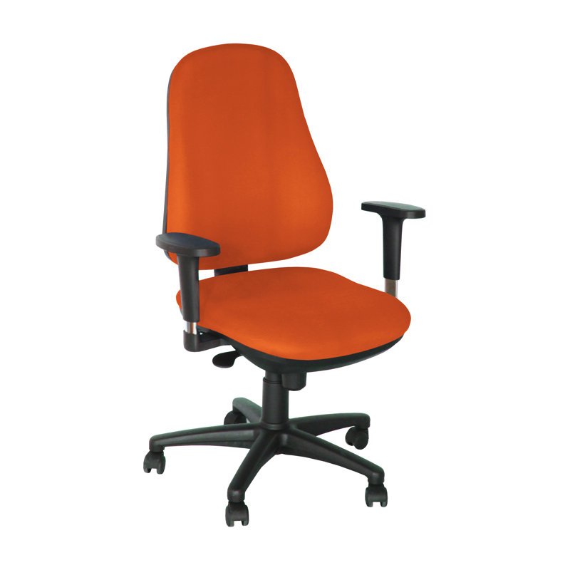 Polyester Blend Office Chair, Black, Fixed armrests