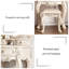 Meuble-lavabo compact luxueux en bois massif 23,62 po avec miroir en forme de cœur