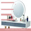 Ensemble coiffeuse avec tabouret et miroir Brassfield-1085366433