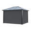 Dark gray single-roof polycarbonate awning