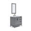 Meuble-lavabo de comptoir en marbre blanc 36 po Elizabeth avec robinet et miroir Elizabeth-33758852-33758853