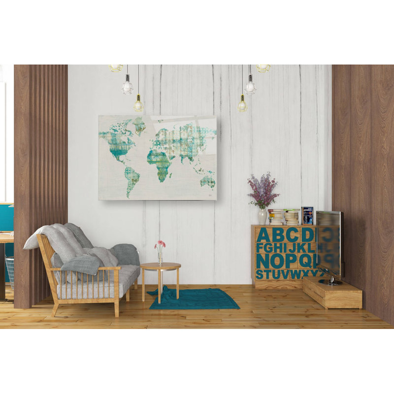 «Kanari Map» par Melissa Averinos, art mural en verre acrylique, H 24 po x l 36 po x P 0,2 po