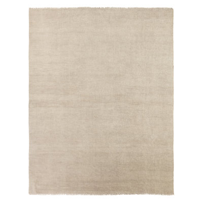 Jaipur Living Origin SAG17 Handknotted Solid Cream Area Rug (6'x9')