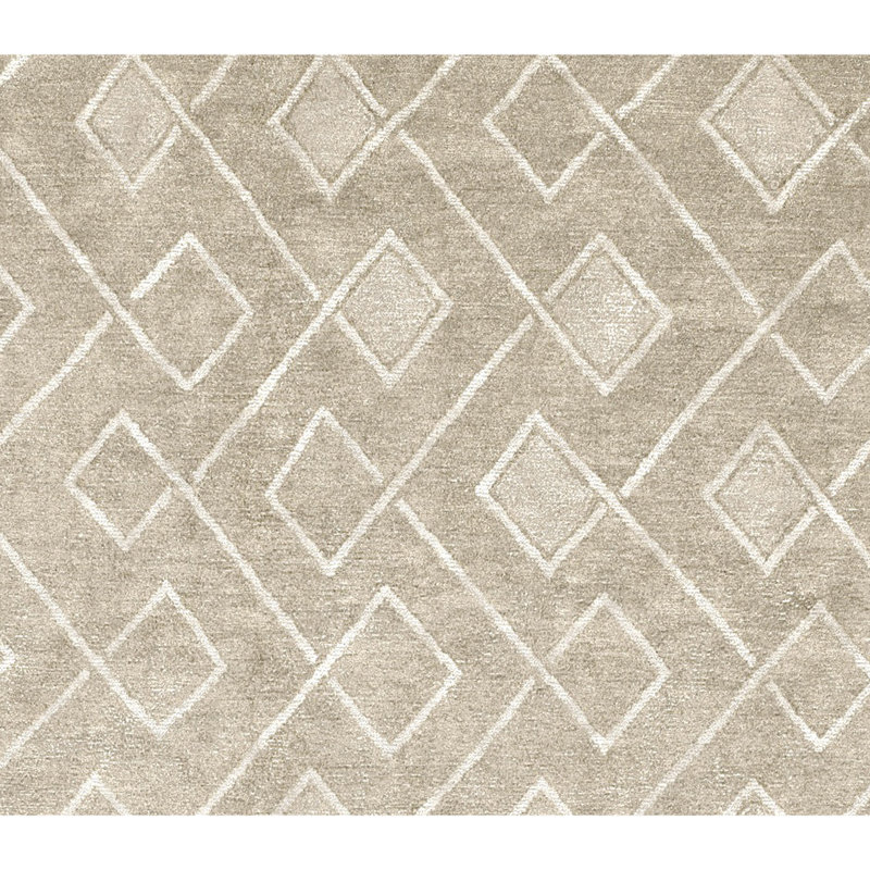 Linen Geometric Area Rug, Rectangle 4' x 6'
