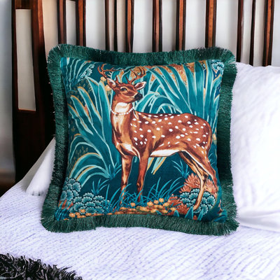 Housse de coussin réversible en velours Tassels