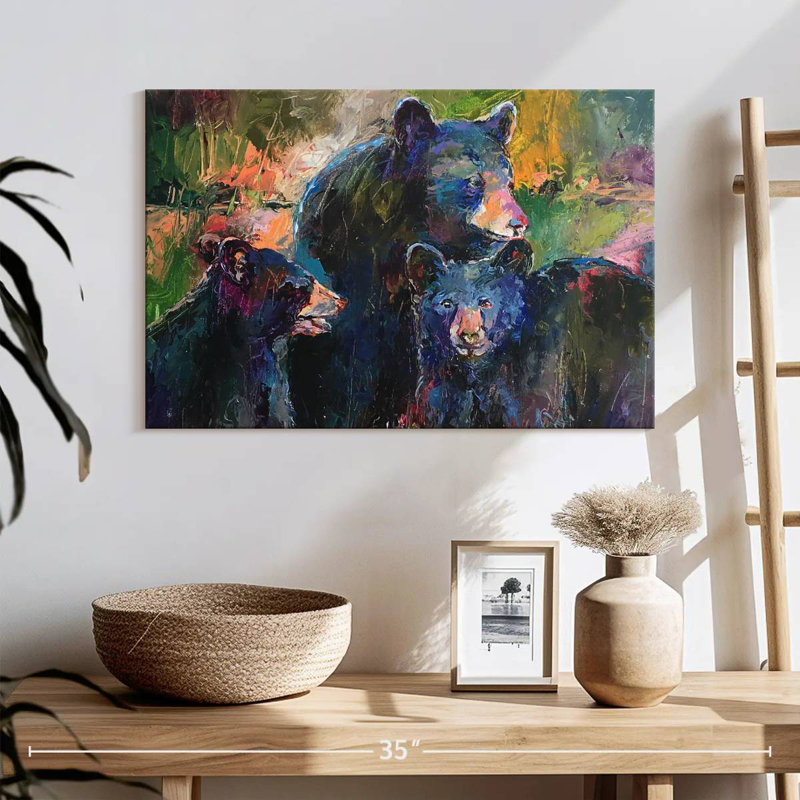 Famille d'ours Brampt, H 16 po x l 24 po