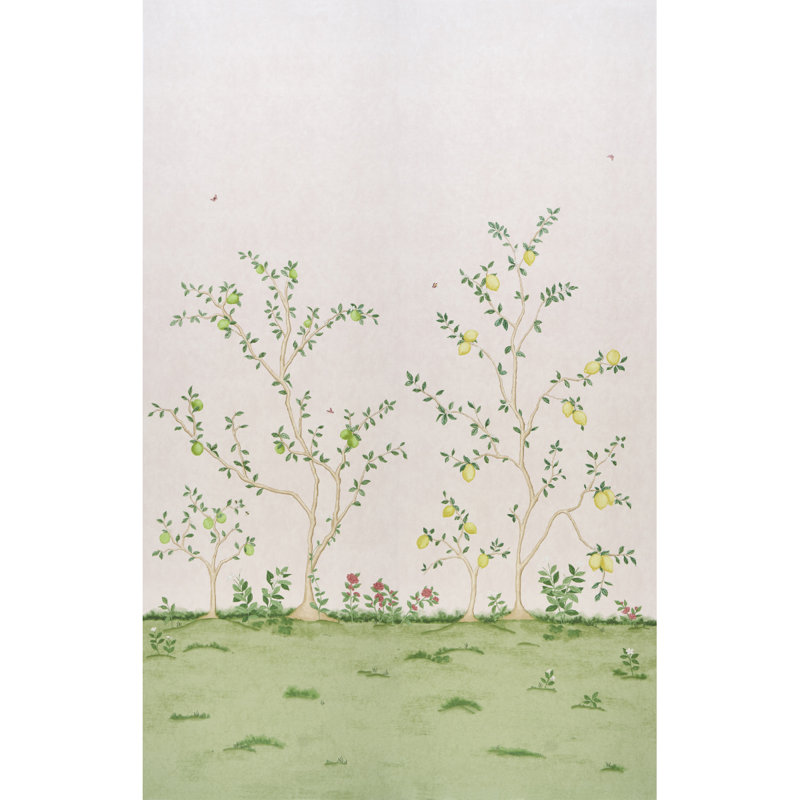 Citrus Blossom 2 Panel Set, Blush