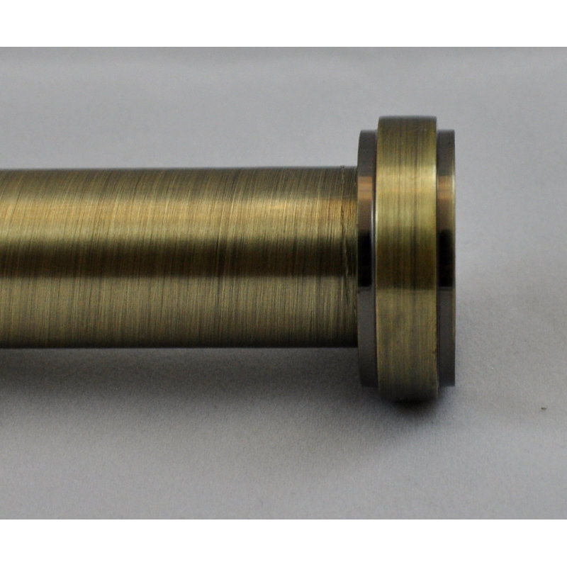 Tringle à rideaux simple réglable 0,75 po Nemec, H 1 po x l 84 po x P 1 po, Laiton antique